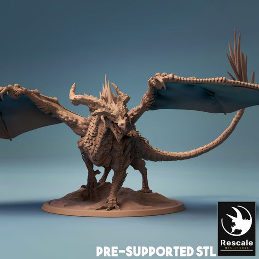 Adult Black Dragon - Regal (76mm Base)
