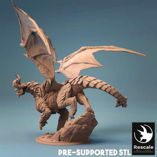 Adult Cloud Dragon - Majestic (75mm Base)