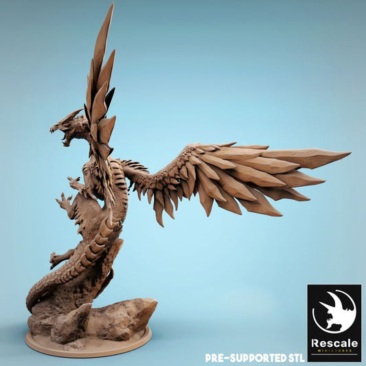 Adult Steel Dragon - Rearing (125mm Base)