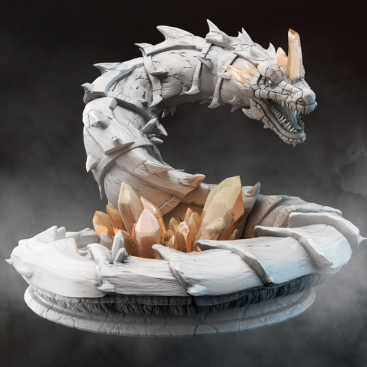 Crystalline Serpent Elemental Monsters | Huge | DM Stash | D&D DnD Pathfinder Miniature