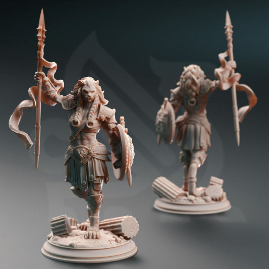 Lionfolk Gladiator Warrior Fighter | Medium | DM Stash | D&D DnD Pathfinder Miniature