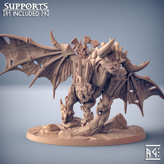 Runakk the Forgemaster - Mounted (100mm Base)