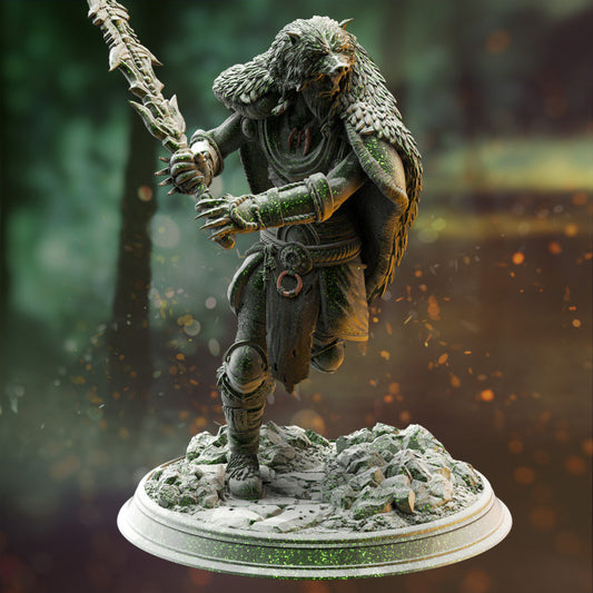 Druidic Barbarian - Charging (25mm Base)