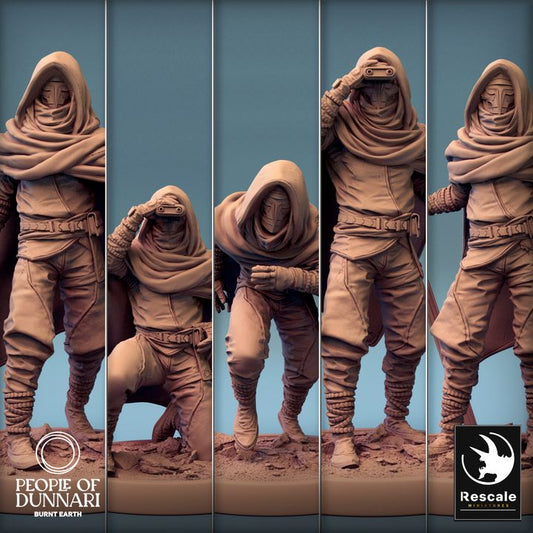 Collection Dunnari Humanoid Warriors Rogue Fighter | Medium | Rescale Miniatures | D&D DnD Pathfinder Miniature
