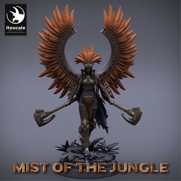 Collection Wyvern Rider Fighter Wyvern Miniature | Medium | Rescale Miniatures | D&D DnD Pathfinder Miniature