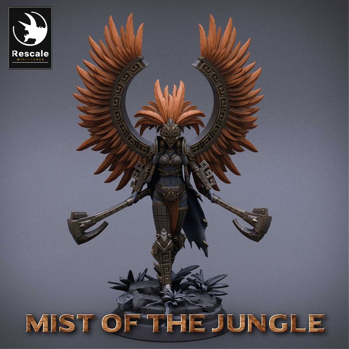 Collection Wyvern Rider Fighter Wyvern Miniature | Medium | Rescale Miniatures | D&D DnD Pathfinder Miniature