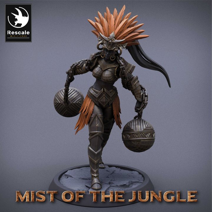 Collection Amazon Warrior Fighter Soldiers | Medium | Rescale Miniatures | D&D DnD Pathfinder Miniature