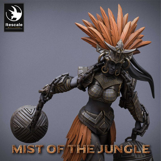 Amazon Warrior Dual Chains Fighter | Medium | Rescale Miniatures | D&D DnD Pathfinder Miniature