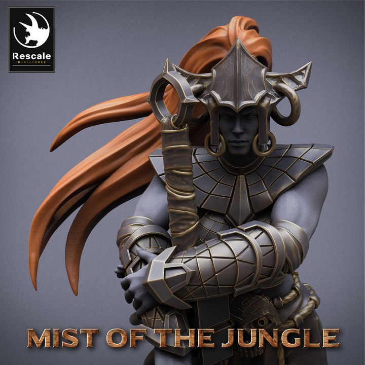 Amazon Warrior Great Sword Fighter | Medium | Rescale Miniatures | D&D DnD Pathfinder Miniature