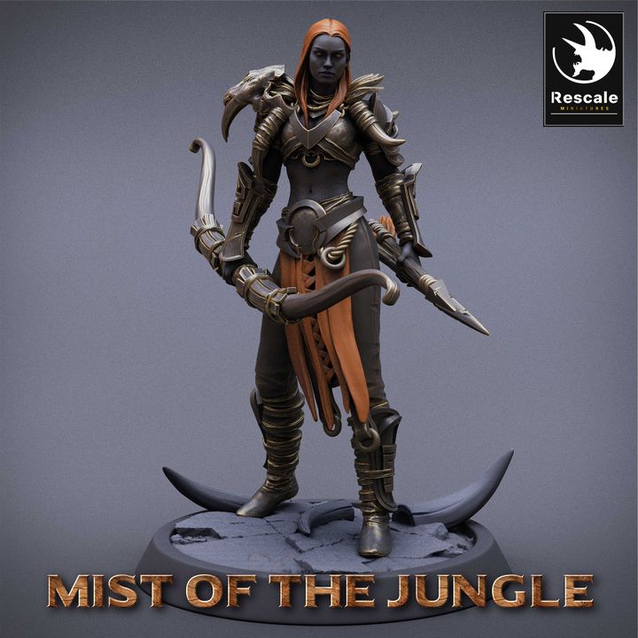 Collection Amazon Warrior Sword Fighters | Medium | Rescale Miniatures | D&D DnD Pathfinder Miniature