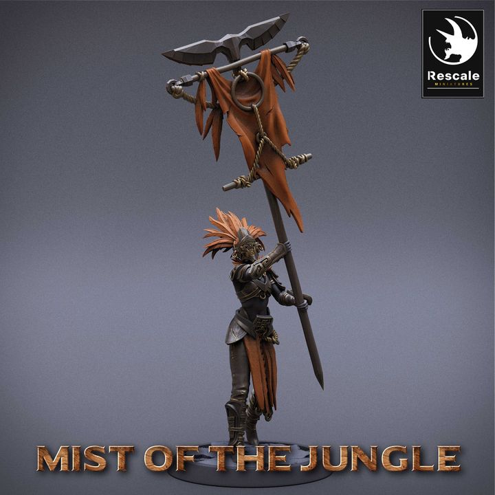 Collection Amazon Warrior Support Minis | Medium | Rescale Miniatures | D&D DnD Pathfinder Miniature
