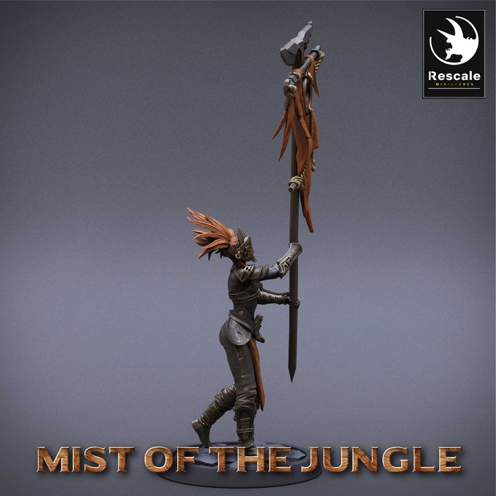 Collection Amazon Warrior Support Minis | Medium | Rescale Miniatures | D&D DnD Pathfinder Miniature