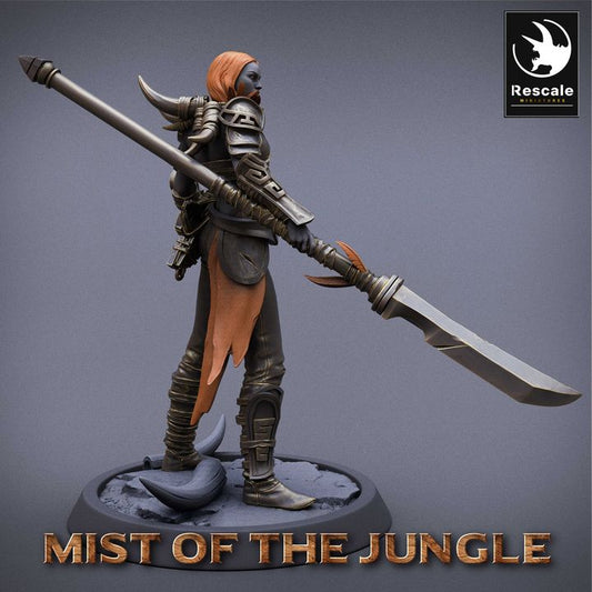 Collection Amazon Warrior Spear Fighter | Medium | Rescale Miniatures | D&D DnD Pathfinder Miniature