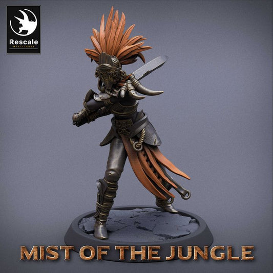 Collection Amazon Warriors Sword Archer Spear | Medium | Rescale Miniatures | D&D DnD Pathfinder Miniature