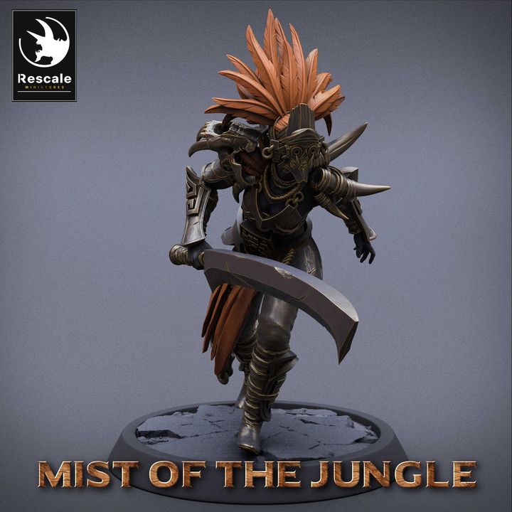 Collection Amazon Warrior Sword Fighters | Medium | Rescale Miniatures | D&D DnD Pathfinder Miniature