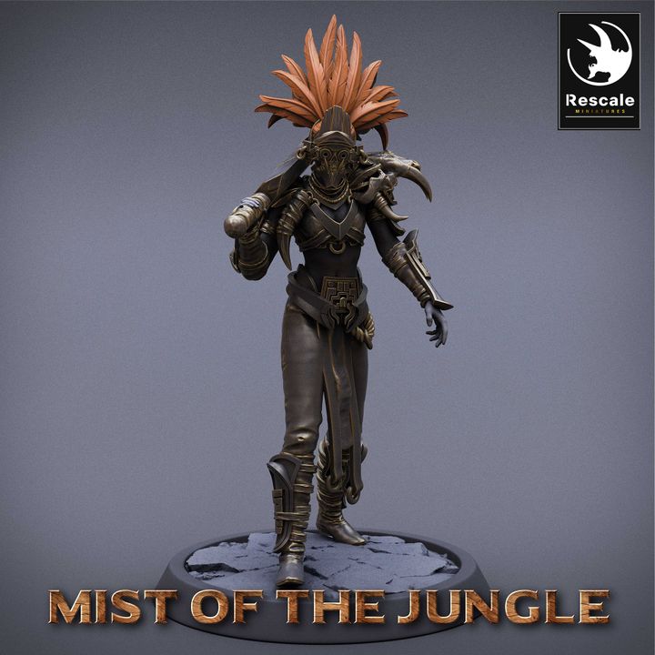 Collection Amazon Warrior Sword Fighters | Medium | Rescale Miniatures | D&D DnD Pathfinder Miniature