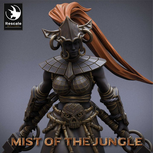 Amazon Warrior Dual Wield Fighter | Medium | Rescale Miniatures | D&D DnD Pathfinder Miniature