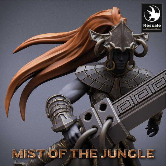 Amazon Warrior Female Barbarian Fighter | Medium | Rescale Miniatures | D&D DnD Pathfinder Miniature