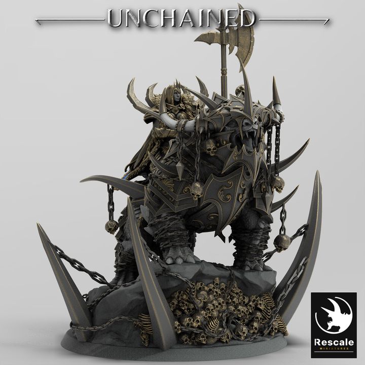 Heavy Beast Guard Mount Miniature | Large | Rescale Miniatures | D&D DnD Pathfinder Miniature