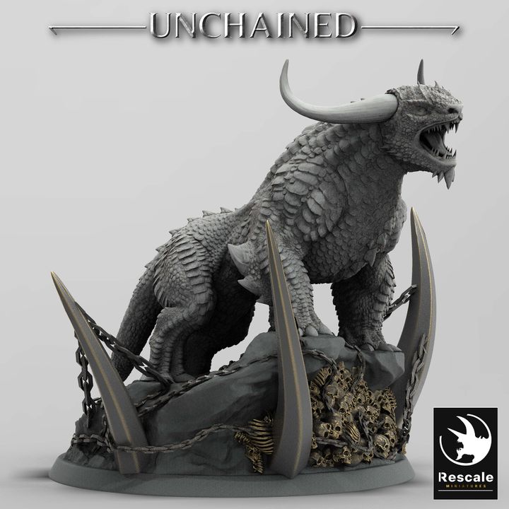Heavy Beast Guard Mount Miniature | Large | Rescale Miniatures | D&D DnD Pathfinder Miniature