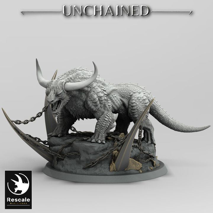 Armored Mounted Beast Guard | Large | Rescale Miniatures | D&D DnD Pathfinder Miniature