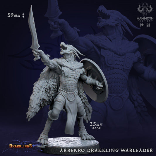 Arrekro, Drakkling Warleader - Guard (25mm Base)