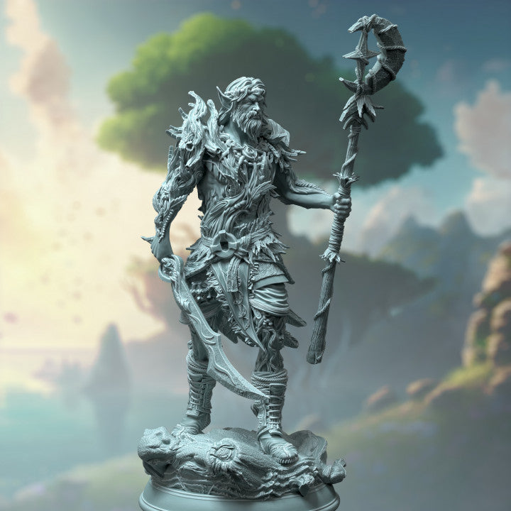 Half-Elf Druid Forest Guardian Miniature | Medium | DM Stash | D&D DnD Pathfinder Miniature