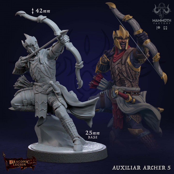 Auxilliar Archer Ranger Humanoid | Medium | Mammoth Factory | D&D DnD Pathfinder Miniature