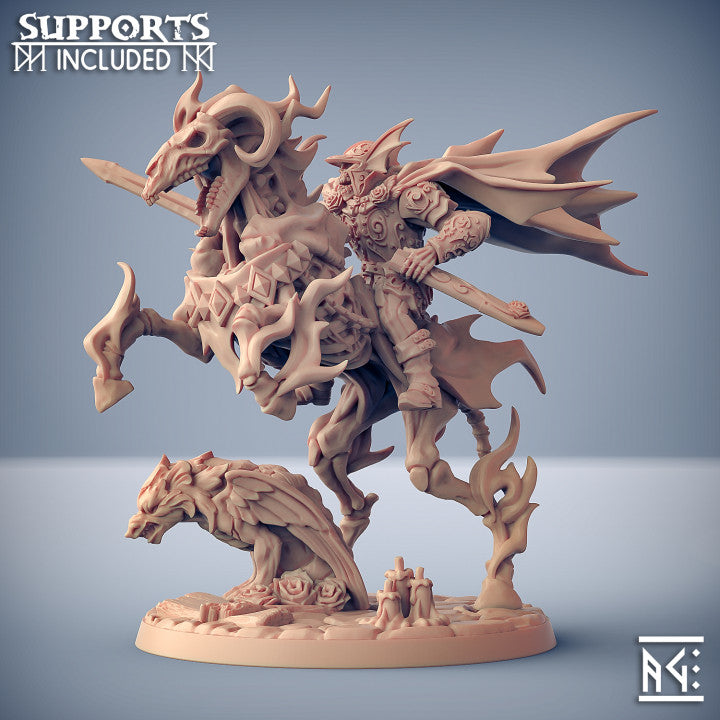 Skeletal Nightmare Rider Undead Hero | Large | Artisan Guild | D&D DnD Pathfinder Miniature
