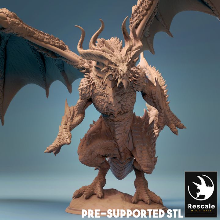 Dragon Fantasy Miniature Gargantuan | Gargantuan | Rescale Miniatures | D&D DnD Pathfinder Miniature