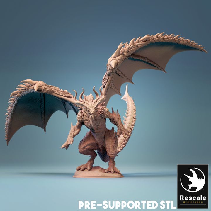 Dragon Fantasy Miniature Gargantuan | Gargantuan | Rescale Miniatures | D&D DnD Pathfinder Miniature