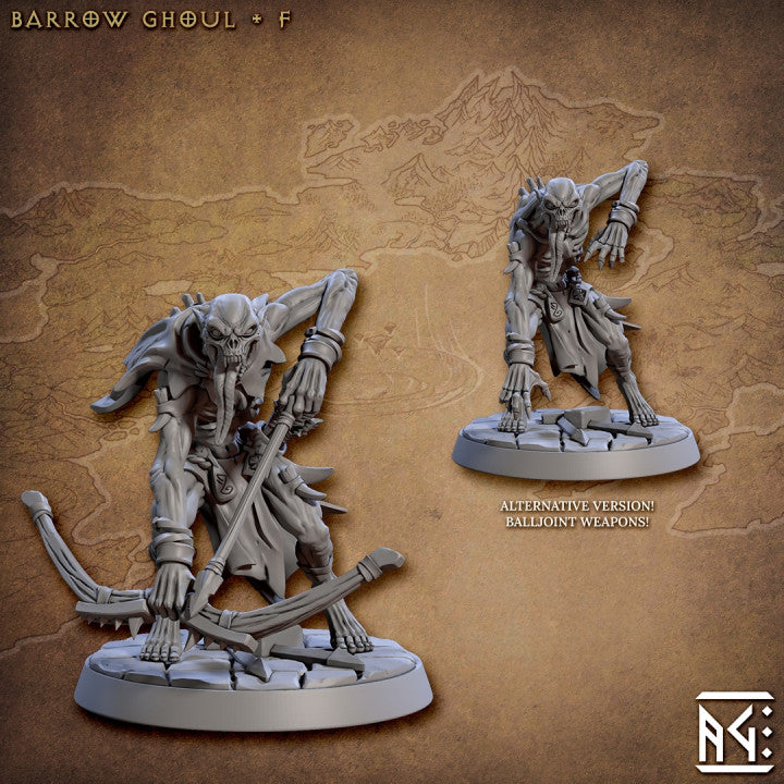 Barrow Ghoul Undead Haunted Tombs | Medium | Artisan Guild | D&D DnD Pathfinder Miniature