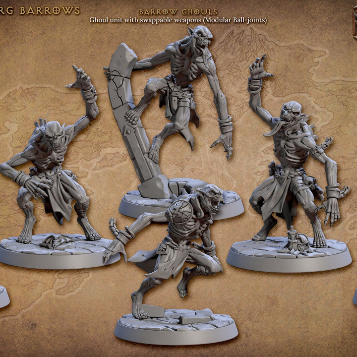 Barrow Ghoul Undead Haunted Tombs | Medium | Artisan Guild | D&D DnD Pathfinder Miniature