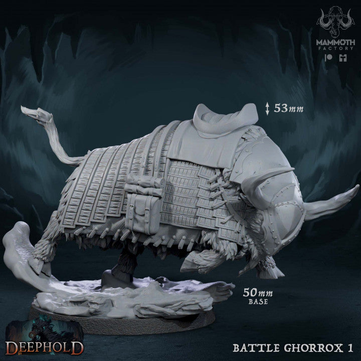 Battle Ghorrox Beasts Warrior Minis | Large | Mammoth Factory | D&D DnD Pathfinder Miniature