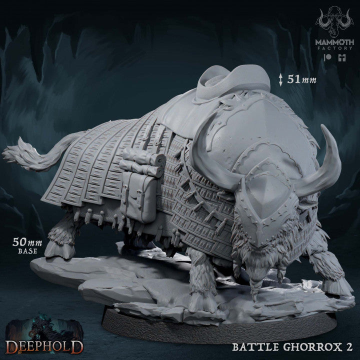 Battle Ghorrox Beasts Warrior Minis | Large | Mammoth Factory | D&D DnD Pathfinder Miniature