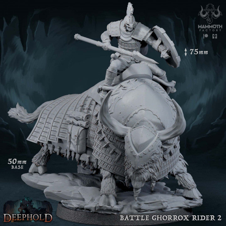 Battle Ghorrox Beasts Warrior Minis | Large | Mammoth Factory | D&D DnD Pathfinder Miniature