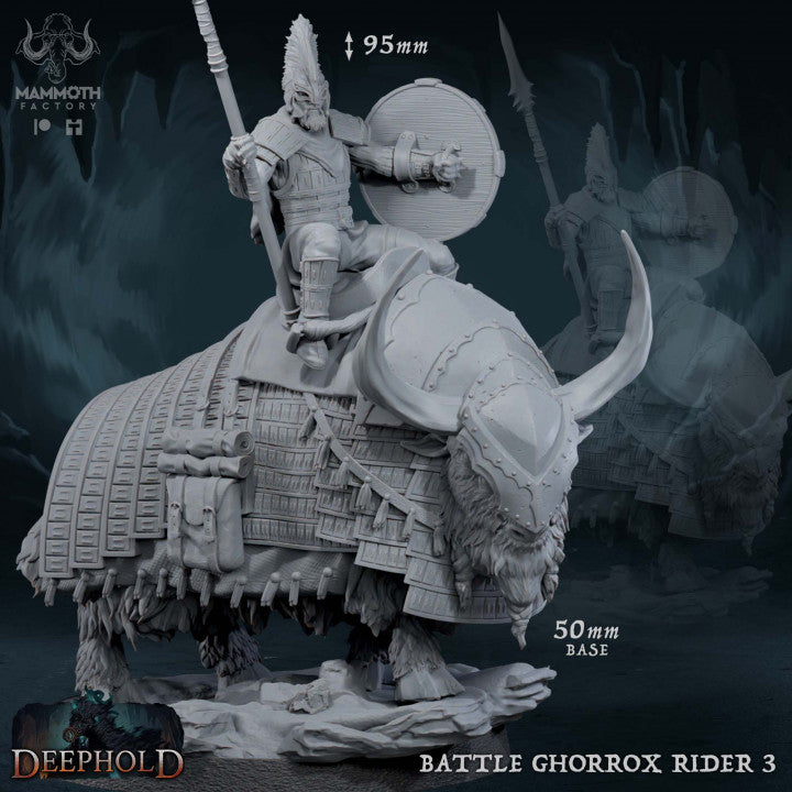 Battle Ghorrox Beasts Warrior Minis | Large | Mammoth Factory | D&D DnD Pathfinder Miniature