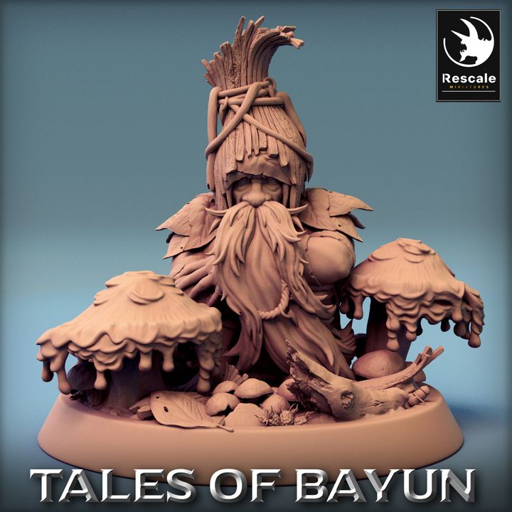 Forest Guardian Druid Figure | Medium | Rescale Miniatures | D&D DnD Pathfinder Miniature