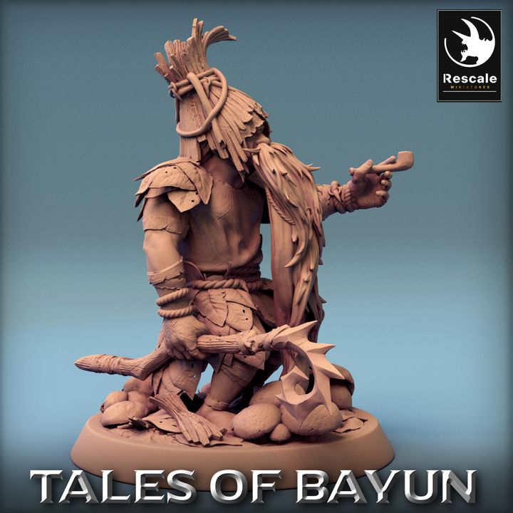 Forest Spirit Gnome Druid Miniature | Medium | Rescale Miniatures | D&D DnD Pathfinder Miniature