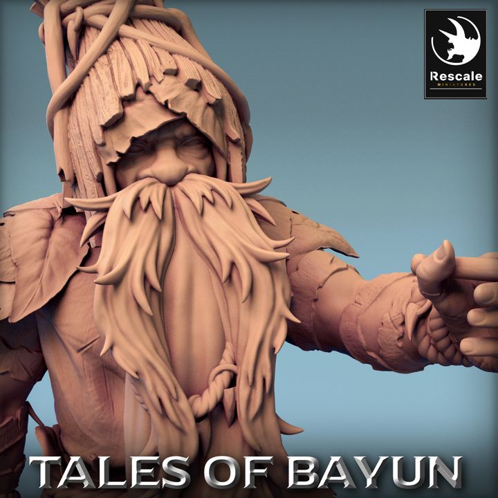 Forest Spirit Gnome Druid Miniature | Medium | Rescale Miniatures | D&D DnD Pathfinder Miniature