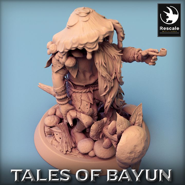 Forest Spirit Gnome Druid Miniature | Medium | Rescale Miniatures | D&D DnD Pathfinder Miniature