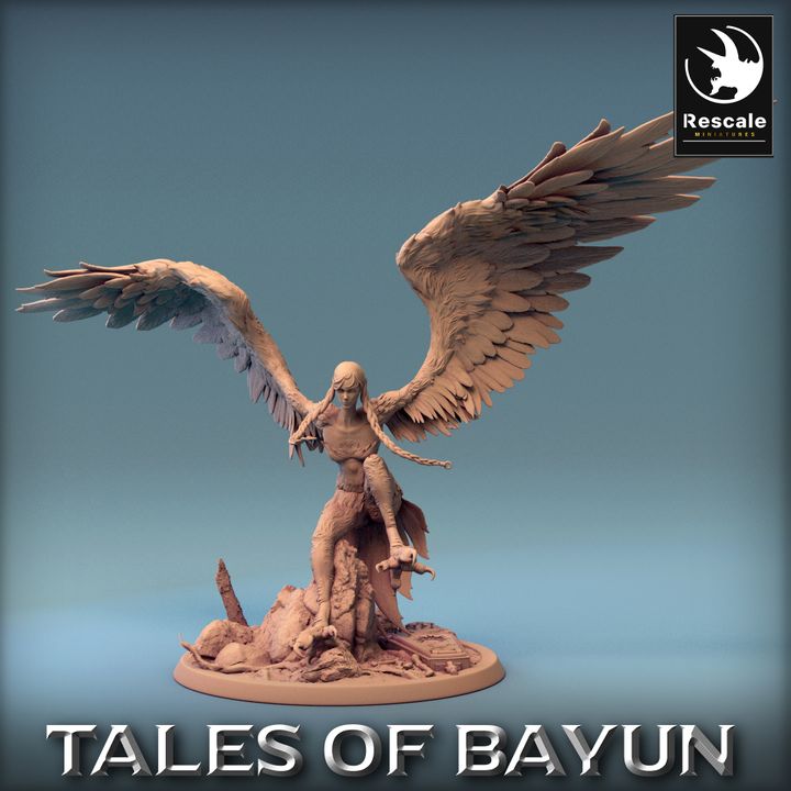 Harpy Humanoid Monstrosities Attack | Large | Rescale Miniatures | D&D DnD Pathfinder Miniature