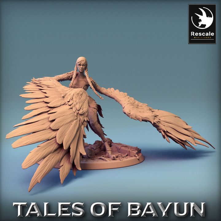 Harpy Aerial Creature Monstrosities | Large | Rescale Miniatures | D&D DnD Pathfinder Miniature