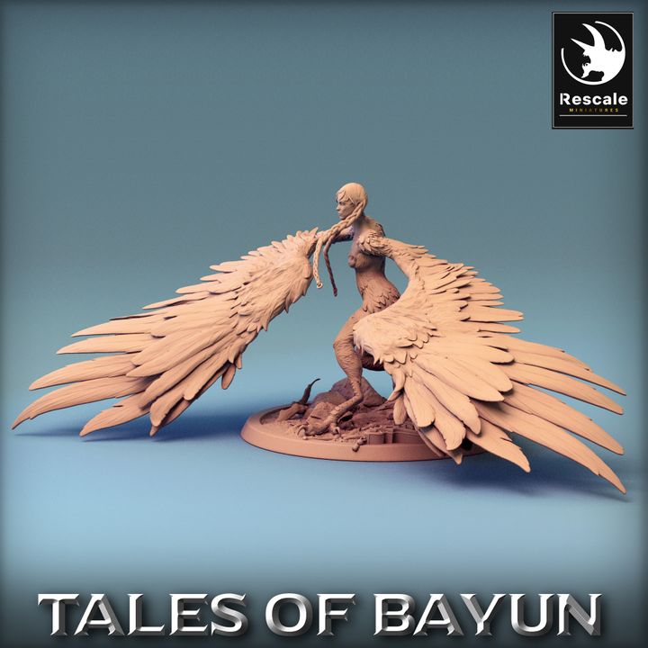 Harpy Aerial Creature Monstrosities | Large | Rescale Miniatures | D&D DnD Pathfinder Miniature