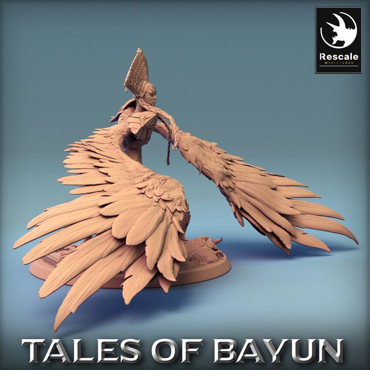 Harpy Monstrous Creature Dynamic Large | Rescale Miniatures | D&D DnD Pathfinder Miniature