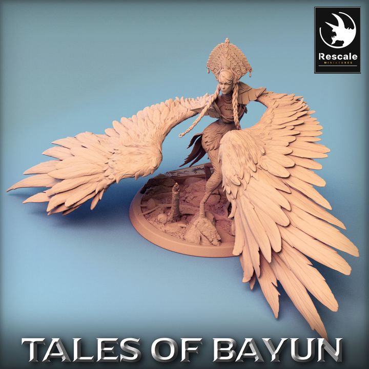 Harpy Monstrous Creature Dynamic Large | Rescale Miniatures | D&D DnD Pathfinder Miniature