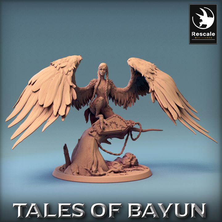 Harpy Mythical Creature Monstrosity | Large | Rescale Miniatures | D&D DnD Pathfinder Miniature