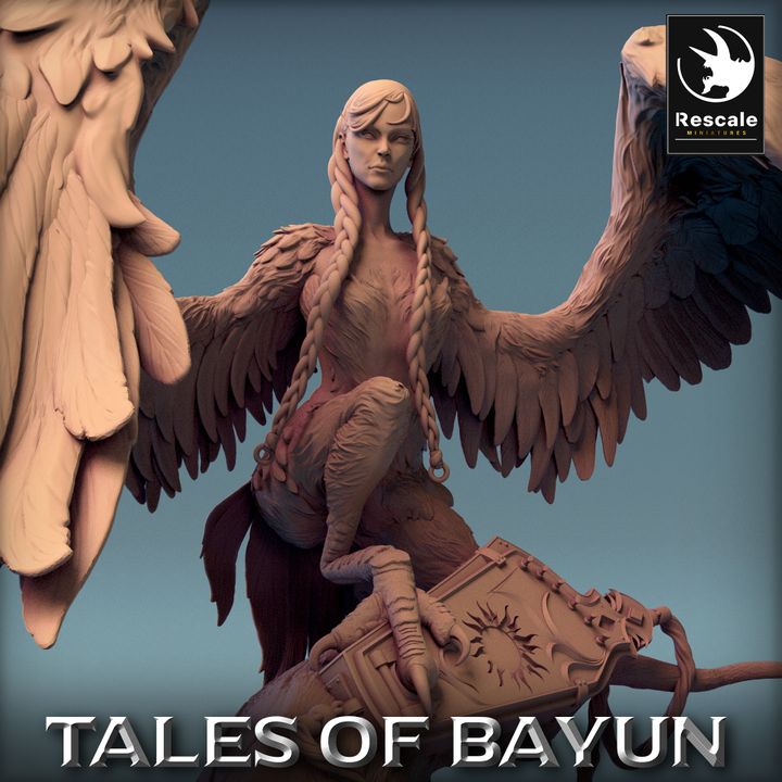 Harpy Mythical Creature Monstrosity | Large | Rescale Miniatures | D&D DnD Pathfinder Miniature