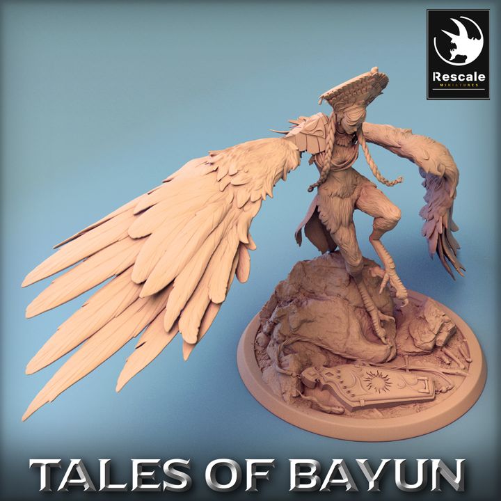 Harpy Alkonost Monster Miniature | Large | Rescale Miniatures | D&D DnD Pathfinder Miniature
