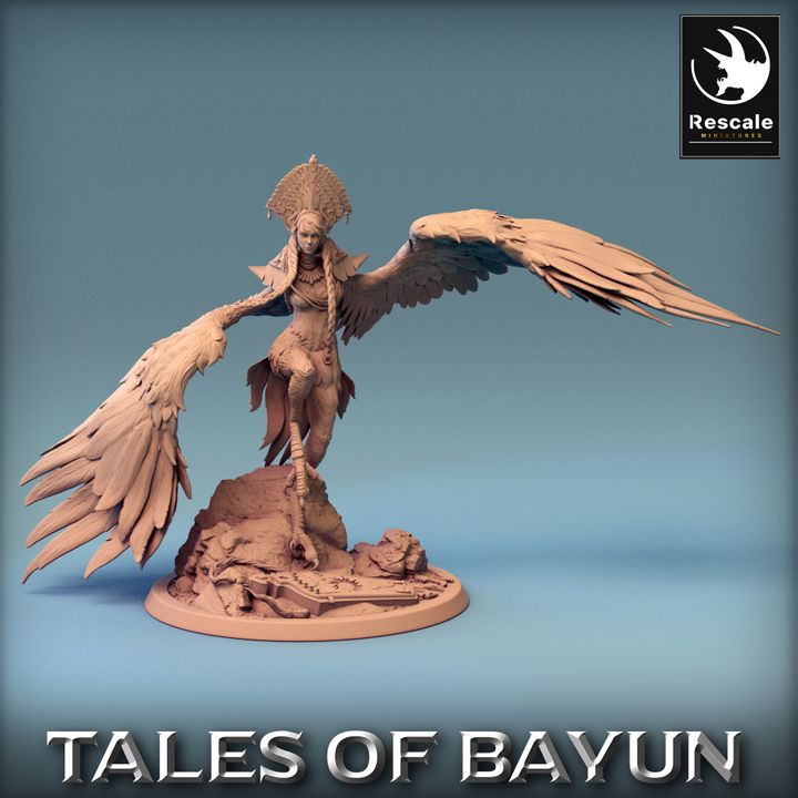 Harpy Mythical Creature Winged | Large | Rescale Miniatures | D&D DnD Pathfinder Miniature